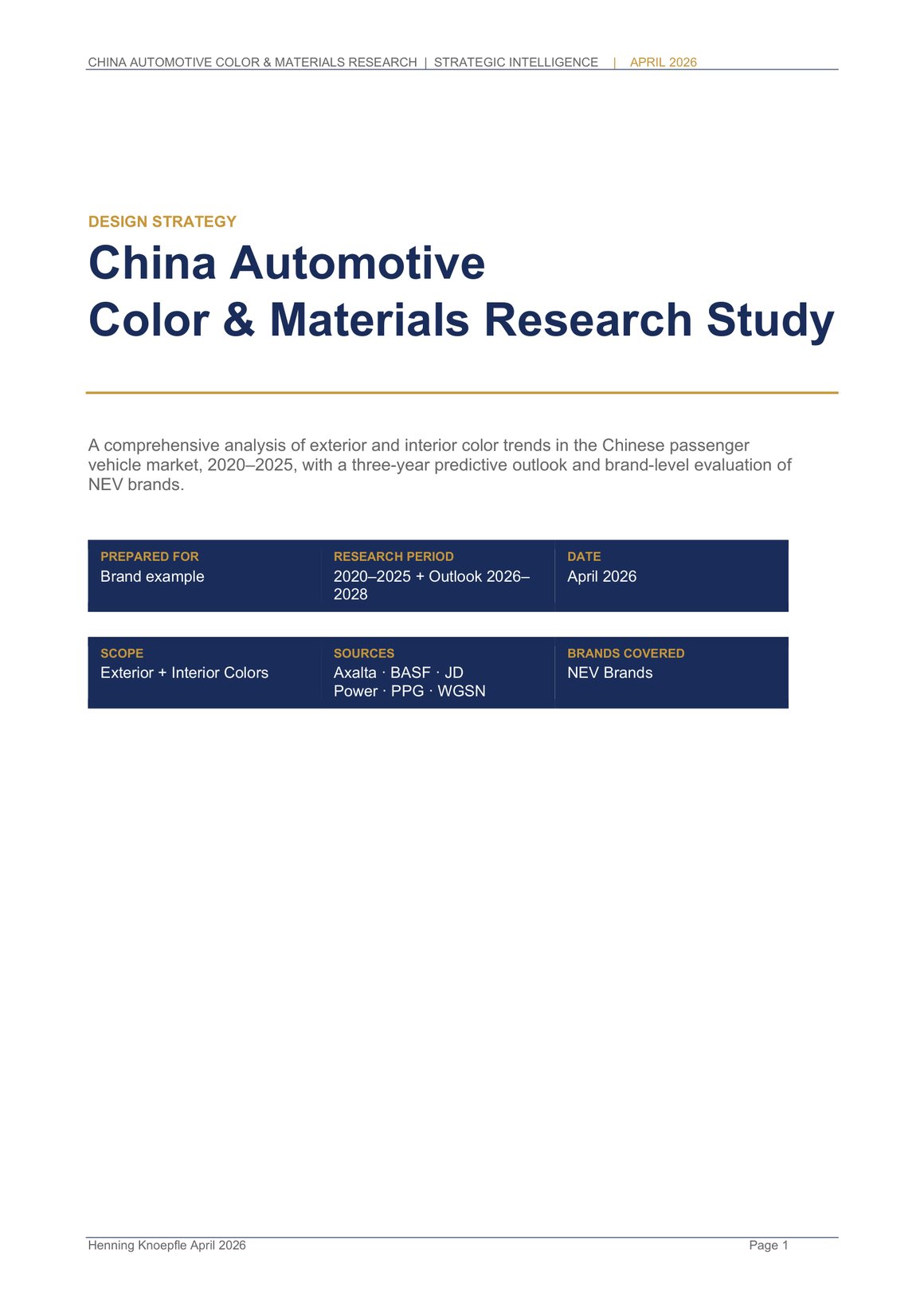 China color and materials study, page 1