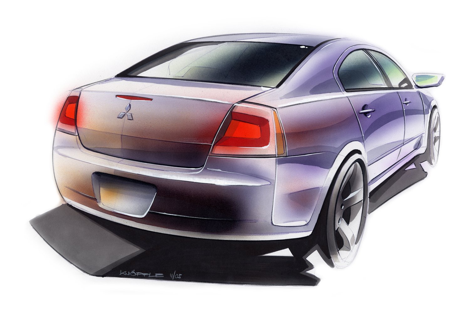 Galant rear sketch