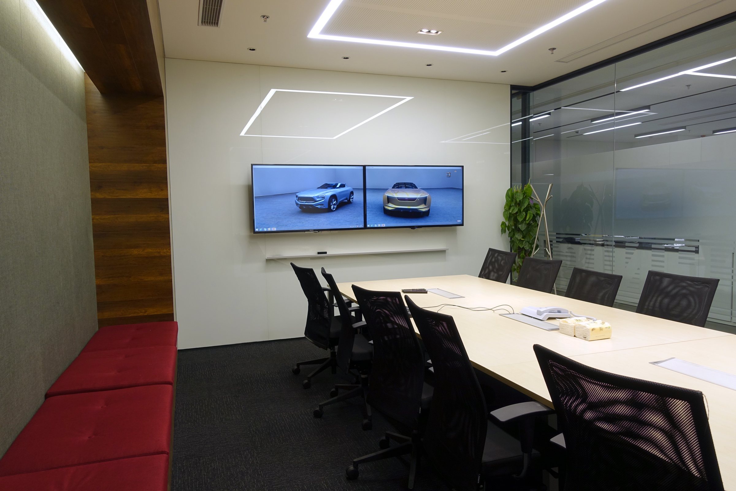 The conference room as built