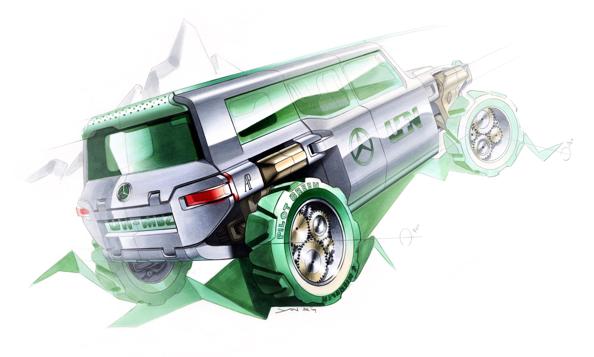 Student rendering of an off-road vehicle