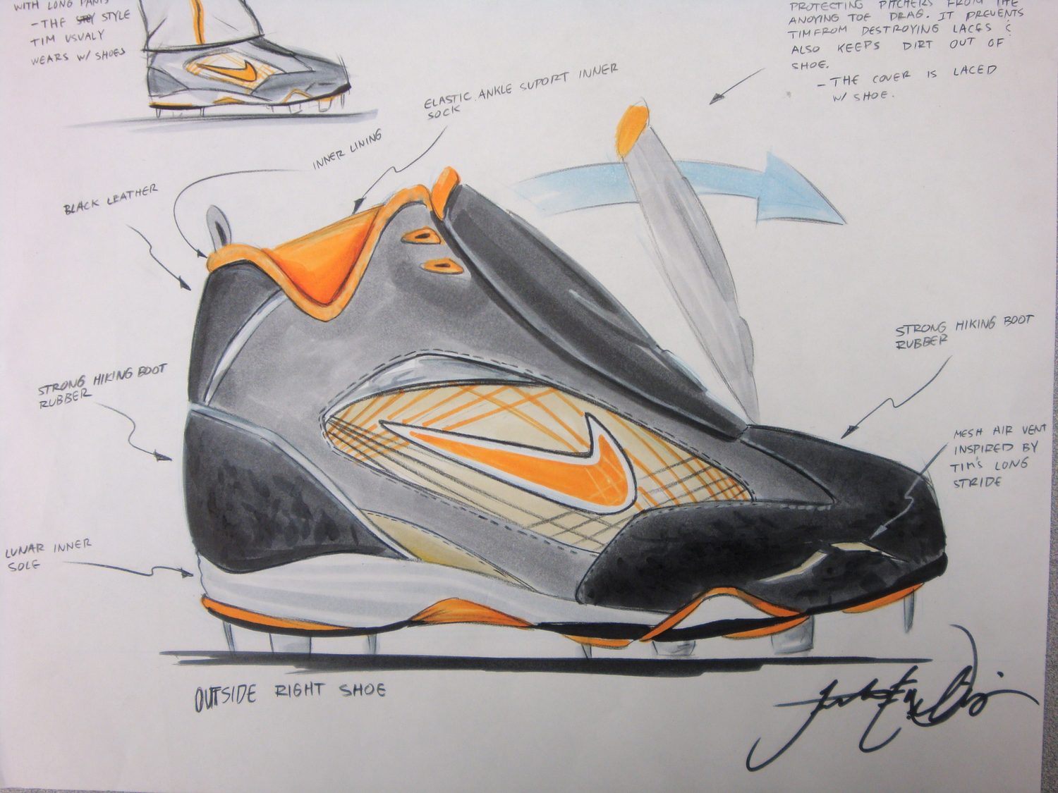 Student rendering of a sports shoe